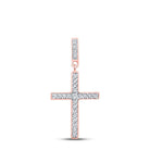 Radiant Rose Gold Diamond Cross Pendant: A Timeless Symbol of Faith and Love - Splendid Jewellery