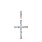 Radiant Rose Gold Diamond Cross Pendant: A Timeless Symbol of Faith and Love - Splendid Jewellery