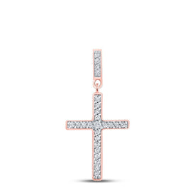 Radiant Rose Gold Diamond Cross Pendant: A Timeless Symbol of Faith and Love - Splendid Jewellery