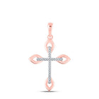 Radiant Rose Gold Diamond Cross Pendant - A Timeless Symbol of Love and Faith - Splendid Jewellery