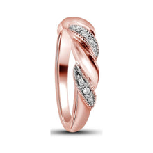 Load image into Gallery viewer, Radiant Rose Gold Diamond Crossover Band: A Timeless Treasure of Elegance and Brilliance - Splendid Jewellery