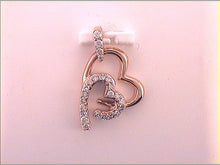 Load image into Gallery viewer, Radiant Rose Gold Diamond Double Heart Pendant - Splendid Jewellery