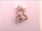 Radiant Rose Gold Diamond Double Heart Pendant - Splendid Jewellery
