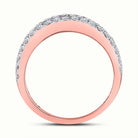 Radiant Rose Gold Diamond Elegance: 14kt Baguette Diamond Band Ring - Splendid Jewellery