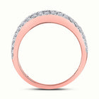 Radiant Rose Gold Diamond Elegance: 14kt Baguette Diamond Band Ring - Splendid Jewellery
