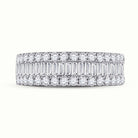 Radiant Rose Gold Diamond Elegance: 14kt Baguette Diamond Band Ring - Splendid Jewellery