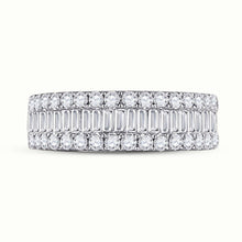 Load image into Gallery viewer, Radiant Rose Gold Diamond Elegance: 14kt Baguette Diamond Band Ring - Splendid Jewellery