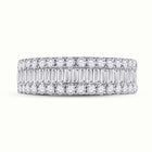 Radiant Rose Gold Diamond Elegance: 14kt Baguette Diamond Band Ring - Splendid Jewellery
