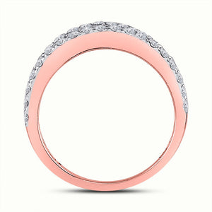 Radiant Rose Gold Diamond Elegance: 14kt Baguette Diamond Band Ring - Splendid Jewellery