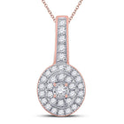 Radiant Rose Gold Diamond Elegance Pendant - Splendid Jewellery