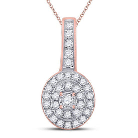 Radiant Rose Gold Diamond Elegance Pendant - Splendid Jewellery