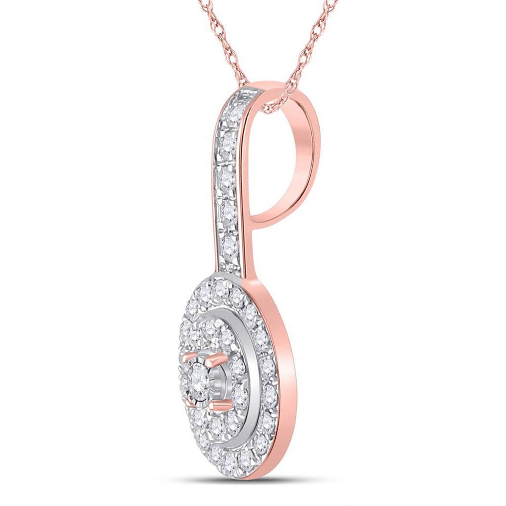 Radiant Rose Gold Diamond Elegance Pendant - Splendid Jewellery