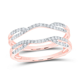 Radiant Rose Gold Diamond Enhancer Wedding Band - Top View