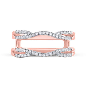 Radiant Rose Gold Diamond Enhancer Wedding Band - Splendid Jewellery