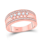 Radiant Rose Gold Diamond Eternity Band - Splendid Jewellery