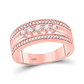 Radiant Rose Gold Diamond Eternity Band - Splendid Jewellery