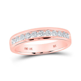 Radiant Rose Gold Diamond Eternity Band - Splendid Jewellery