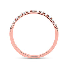 Load image into Gallery viewer, Radiant Rose Gold Diamond Eternity Wedding Band - 1/3 Cttw - Second Side View