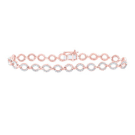 Radiant Rose Gold Diamond Fashion Bracelet - 1 - 3/8 Cttw - Splendid Jewellery