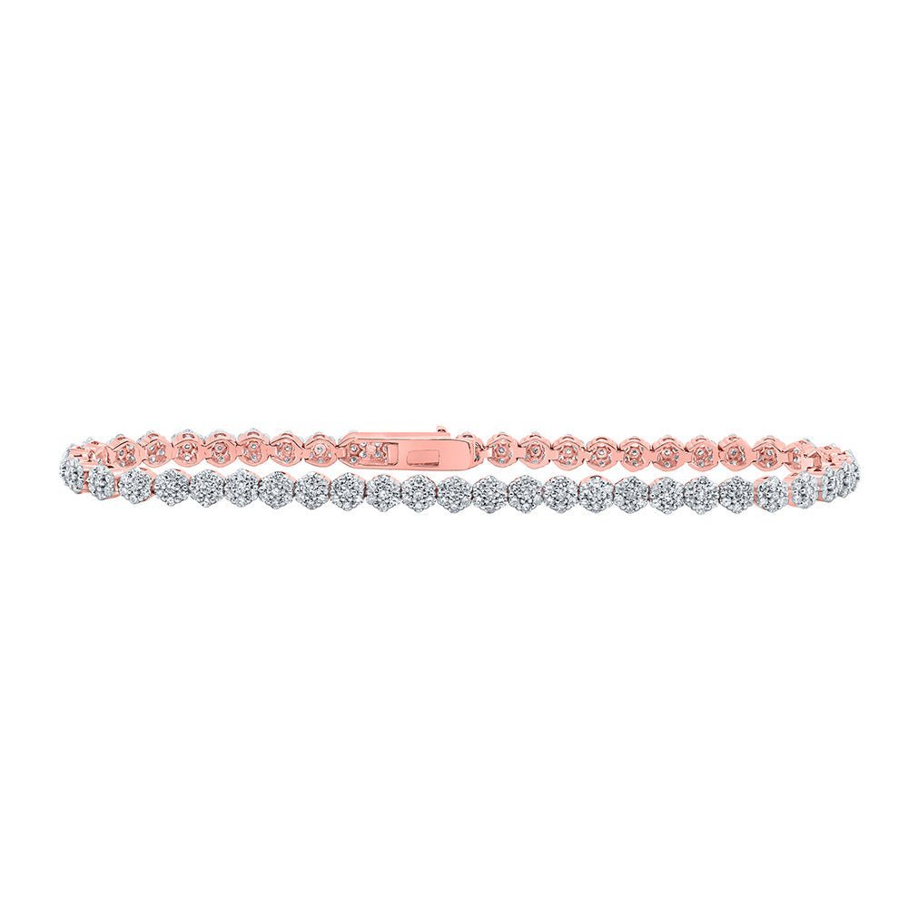 Radiant Rose Gold Diamond Fashion Bracelet - 2 - 1/5 Cttw - Splendid Jewellery
