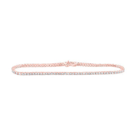 Radiant Rose Gold Diamond Fashion Bracelet - 2 Carat Total Weight - Splendid Jewellery