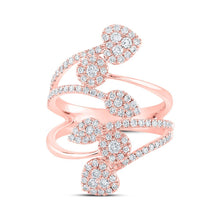 Load image into Gallery viewer, Radiant Rose Gold Diamond Fashion Ring - 1 Cttw - Splendid Jewellery