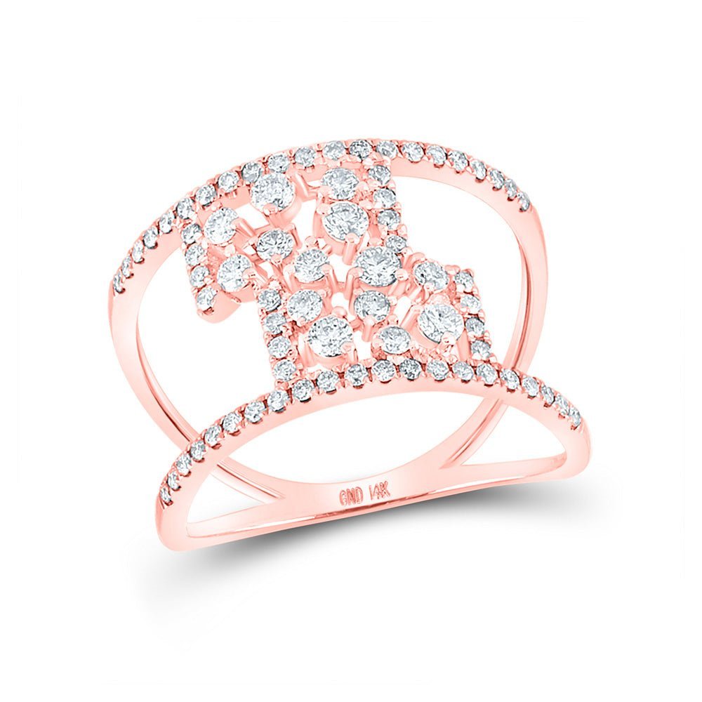 Radiant Rose Gold Diamond Fashion Ring - Splendid Jewellery