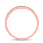 Radiant Rose Gold Diamond Halo Bridal Wedding Ring Band Set - Alternate view 1 from Splendid Jewellery