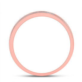 Radiant Rose Gold Diamond Halo Bridal Wedding Ring Band Set - Alternate view 1 from Splendid Jewellery