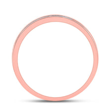 Load image into Gallery viewer, Radiant Rose Gold Diamond Halo Bridal Wedding Ring Band Set - Splendid Jewellery