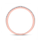 Radiant Rose Gold Diamond Halo Bridal Wedding Ring Set - Splendid Jewellery