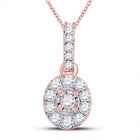 Radiant Rose Gold Diamond Halo Pendant - Splendid Jewellery