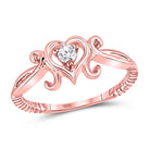 Radiant Rose Gold Diamond Heart Solitaire Ring - Splendid Jewellery
