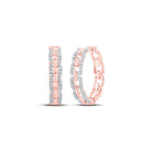 Radiant Rose Gold Diamond Hoop Earrings - Splendid Jewellery
