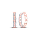 Radiant Rose Gold Diamond Hoop Earrings - Splendid Jewellery