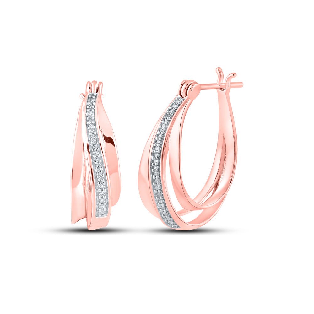 Radiant Rose Gold Diamond Hoop Earrings: A Captivating Touch of Elegance - Splendid Jewellery