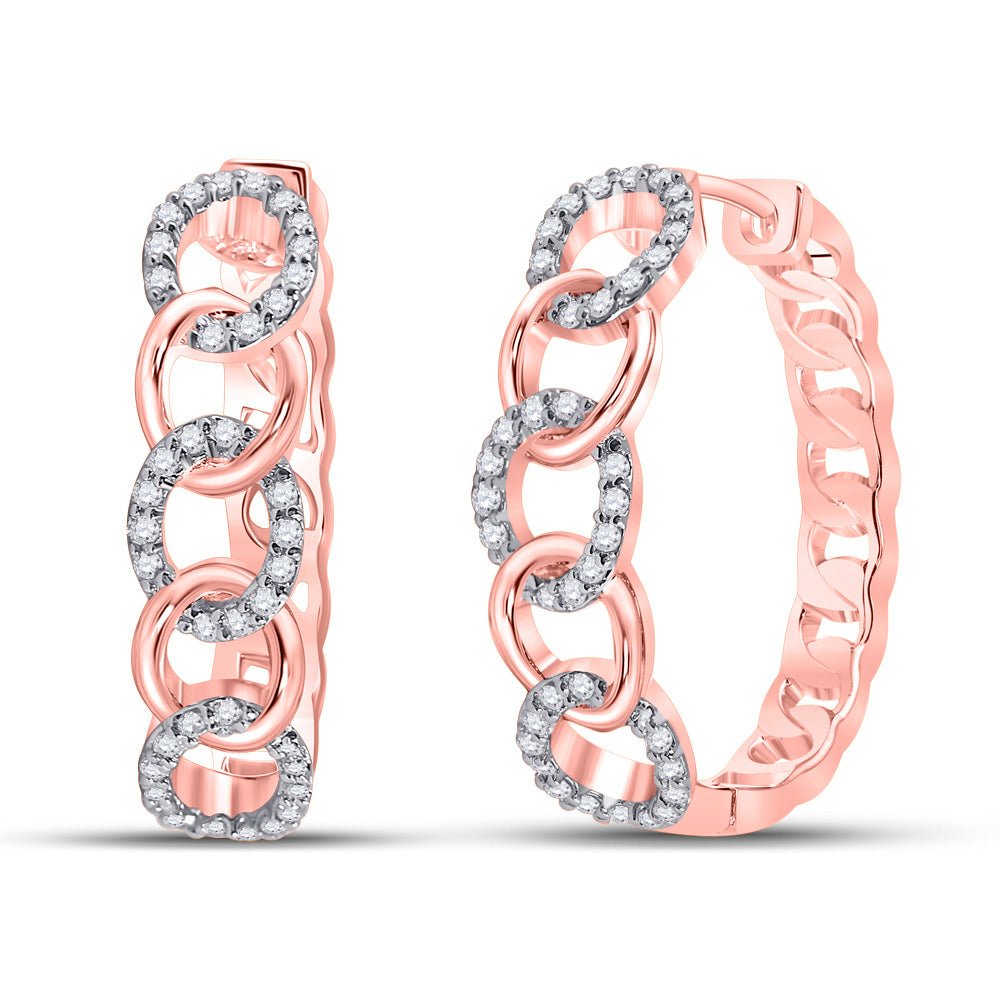 Radiant Rose Gold Diamond Hoop Earrings: A Timeless Treasure - Splendid Jewellery