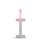 Radiant Rose Gold Diamond Initial I Pendant - A Personalized Symbol of Love and Elegance - Splendid Jewellery