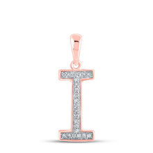 Load image into Gallery viewer, Radiant Rose Gold Diamond Initial I Pendant - A Personalized Symbol of Love and Elegance - Splendid Jewellery