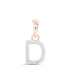 Radiant Rose Gold Diamond Initial Pendant - Splendid Jewellery