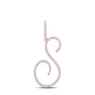 Radiant Rose Gold Diamond Initial Pendant - Splendid Jewellery