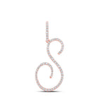 Radiant Rose Gold Diamond Initial Pendant - Splendid Jewellery