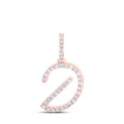 Radiant Rose Gold Diamond Initial Pendant - Splendid Jewellery