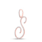 Radiant Rose Gold Diamond Initial Pendant - Splendid Jewellery