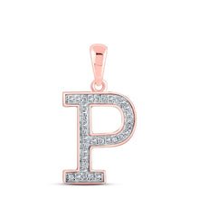 Load image into Gallery viewer, Radiant Rose Gold Diamond Initial Pendant - Splendid Jewellery