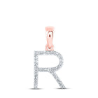 Radiant Rose Gold Diamond Initial Pendant - Splendid Jewellery