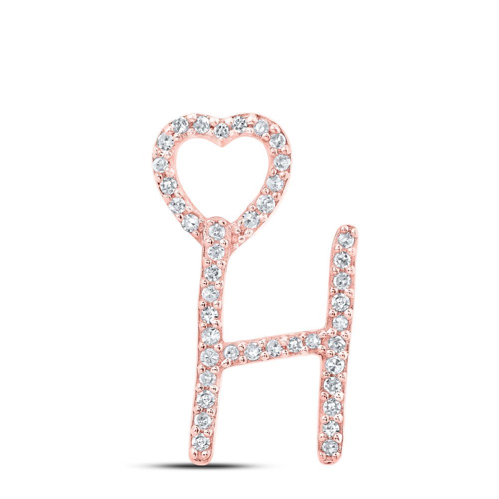 Radiant Rose Gold Diamond Initial Pendant: A Personalized Symbol of Elegance and Affection - Splendid Jewellery