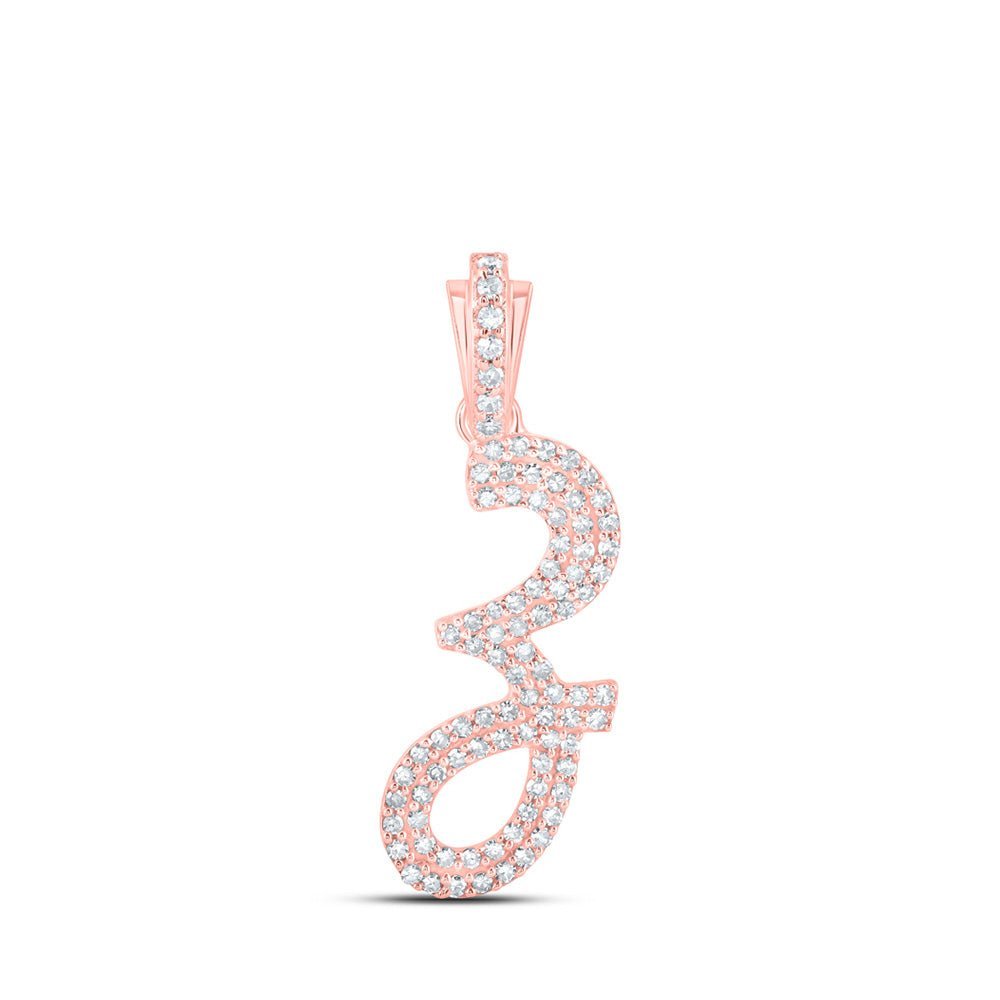 Radiant Rose Gold Diamond Initial Pendant - Personalized Cursive Z Letter Necklace - Splendid Jewellery