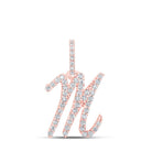 Radiant Rose Gold Diamond Initial Pendant - Personalized Elegance - Splendid Jewellery
