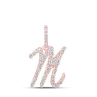 Radiant Rose Gold Diamond Initial Pendant - Personalized Elegance - Splendid Jewellery